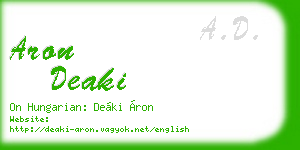 aron deaki business card